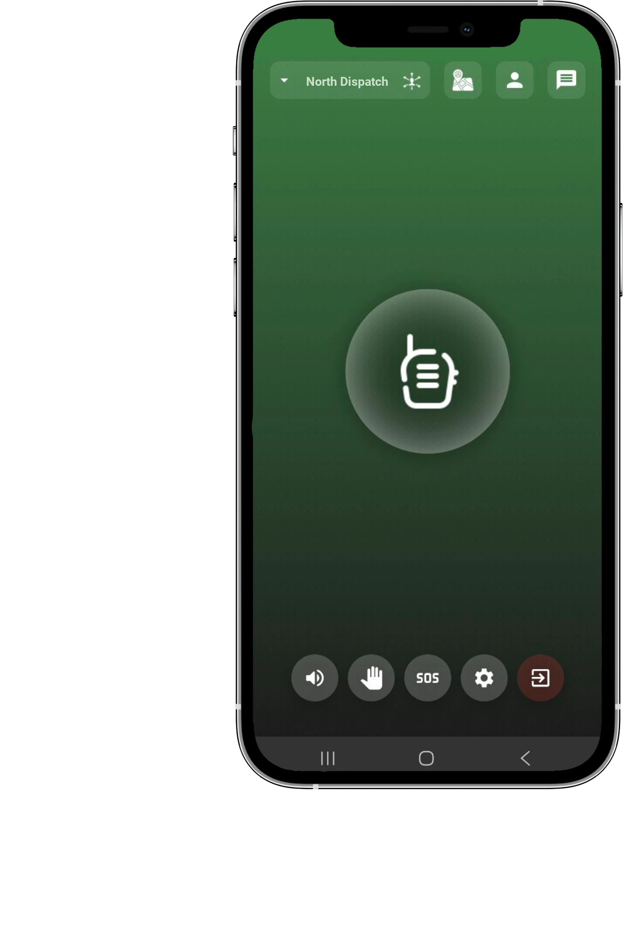 PTTHex mobile team channel screen