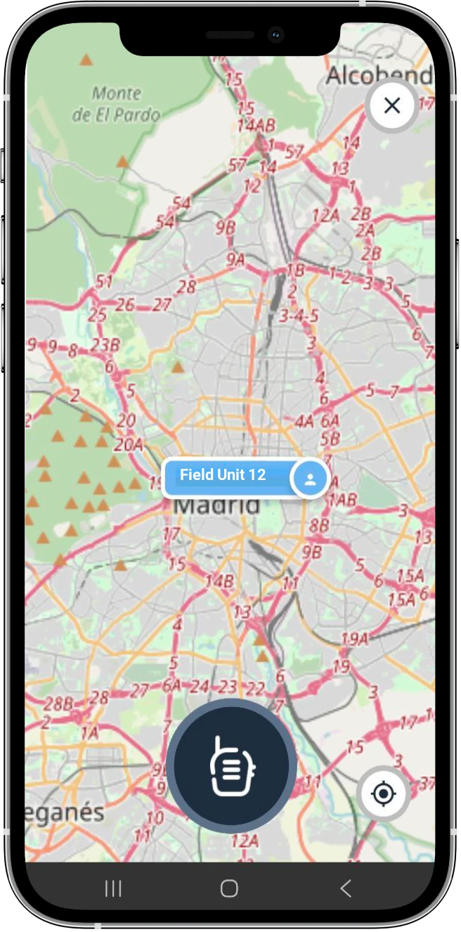 PTTHex team location context screen