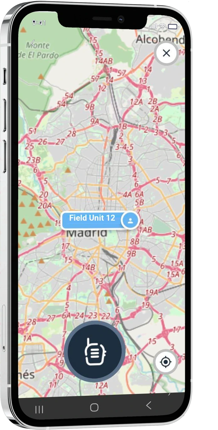 PTTHex mobile communication view